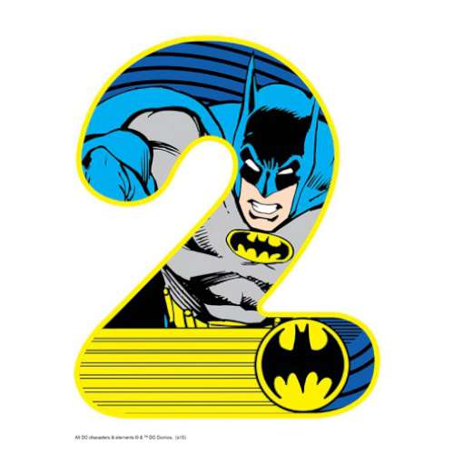 Batman Number 2 Edible Icing Image - Click Image to Close
